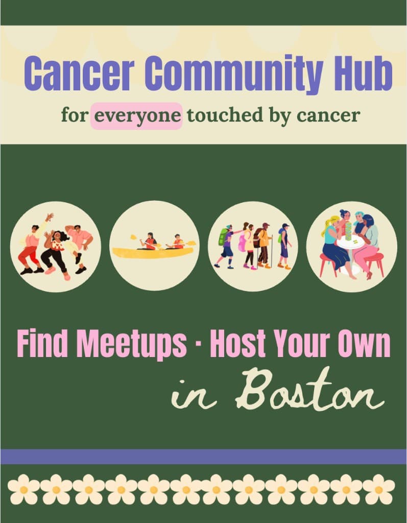 Cancer Community Hub Facebook group flyer